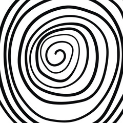 Swirl hypnotic black and white spiral. Monochrome abstract background. Vector flat geometric illustration.Template design for banner, website, template, leaflet, brochure, poster