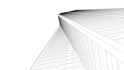 Modern architecture vector 3d illustration