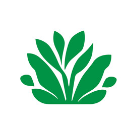 tree and bushes vector