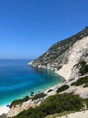 Fototapeta premium Viewpoint at Myrtos Beach, Kefalonia island, Greece
