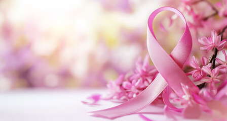 Ribbon of Hope, A Heartfelt Visual Testament to Breast Cancer Awareness, Advocacy, and the Strength.
