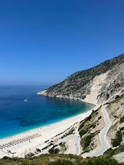 Viewpoint at Myrtos Beach, Kefalonia island, Greece