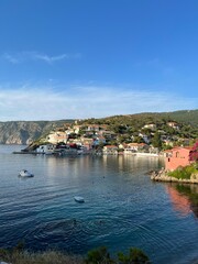 Fototapeta premium Assos village, Kefalonia island, Greece. Beautiful village on the Ionian Sea