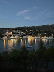 Fototapeta na wymiar Fiskardo village at evening, Kefalonia Island, Greece 