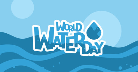 world water day - vector illustration