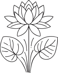 
flower arrangement line art collection, Advanced Flower Coloring Page, Beautiful waterlily flowers wall art, waterlily Coloring Pages, artistic decorative floral sketche, pretty flower coloring pages