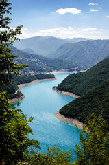 Fototapeta premium blue river view