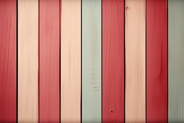 wooden striped acoustics panels wallpaper background texture in pink green color - obrazy, fototapety, plakaty