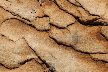 Detail of paramoudras in the cliffs of Jaizkibel