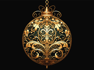 Fototapeta premium golden christmas ball