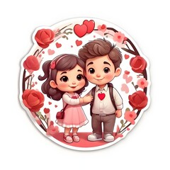 Cute Valentine Sticker
