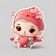 Cute Valentine Sticker
