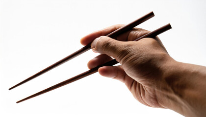 hand holding chopsticks