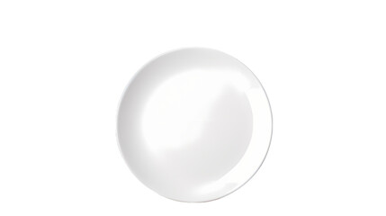 white plate isolated on white