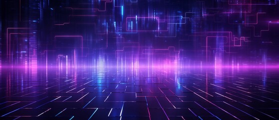 abstract technology code purple background