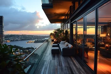 Foto op Plexiglas Sydney Luxury Penthouse balcony © interior