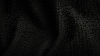 Fototapeta premium deep black fabric background copy space