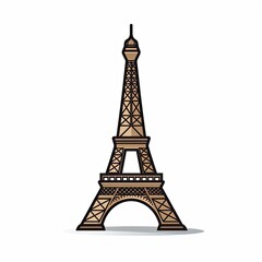 Fototapeta na wymiar Eiffel Tower vector illustration clipart