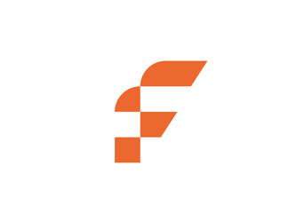 illustration vector graphic design. minimalist logo combination pictogram and monogram logo letter F. f letter vector logo abstract Letter F logo set with double triangle gradient design, 