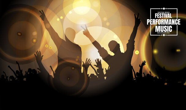 Concert Background Design - easy to edit vector illustration