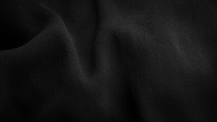 deep black fabric background copy space