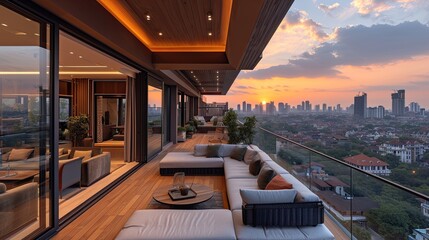 Skyline View Balcony Ambiance