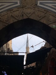 Local people visit the Khan al-Khalili bazaar. Famous for its lamps. The Khan is one of the largest bazaars in the Middle East