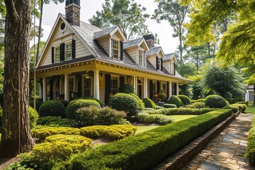 Beautiful designer southern home - obrazy, fototapety, plakaty