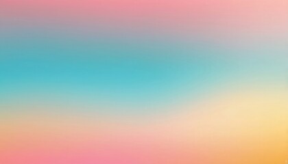 Naklejka premium Pastel pink teal butter yellow and papaya orange colors mixed abstract gradient background. Gradient background
