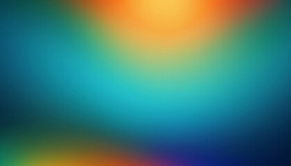 Obraz premium Blue green and orange colors mixed soft blended abstract gradient background illustration