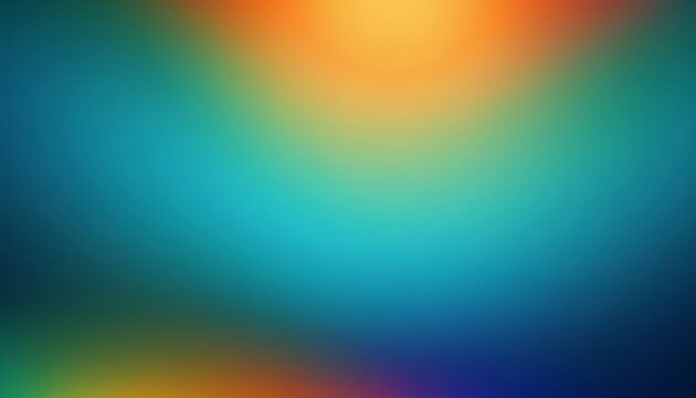 Blue green and orange colors mixed soft blended abstract gradient background illustration