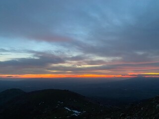 sunset in the mountains