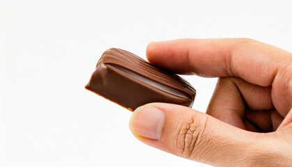 chocolate bar on white background