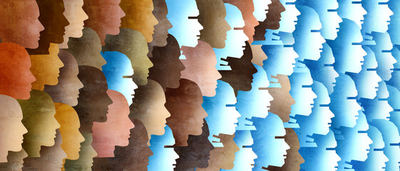 Fototapeta premium AI Taking Over concept as Technology gradualy increasing And replacing humans as employees replaced by Artificial Intelligence or robots and economic disruption due to robotics with high tech computin