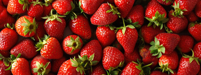 Fresh Strawberries Arranged on a Surface - High-Resolution Stock Image
