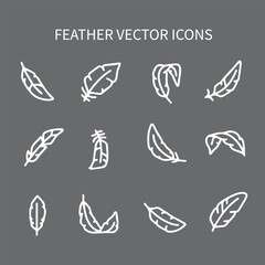 feather vector icons set