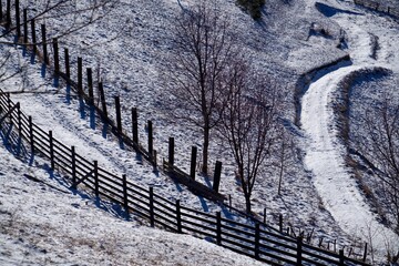 winter in the mountains, Magura Village, Brasov, Romania