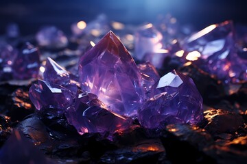 Capturing the ethereal dance of liquid amethyst and sapphire under the HD lens.