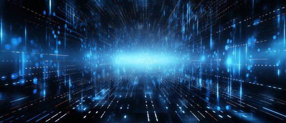 abstract technology code blue background