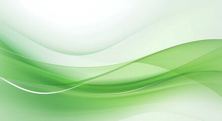 Abstract green background with smooth lines. Vector illustration. Clip-art
