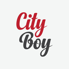 Fototapeta premium city boy logo design