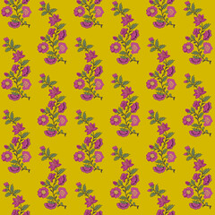 Seamless floral printed pattern, French floral pattern