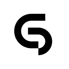 Letter GS or SG abstract monogram logo - obrazy, fototapety, plakaty