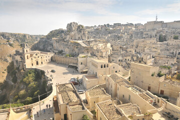 The Cliff of the Santa Madonna of Idris church in Matera, italy