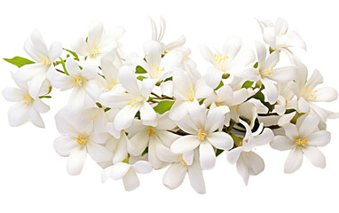White Jasmine in Isolation Isolated on Transparent Background PNG.