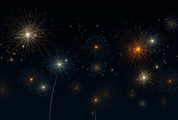 Fototapeta na wymiar Fireworks background. Fireworks in the night sky. Vector illustration.