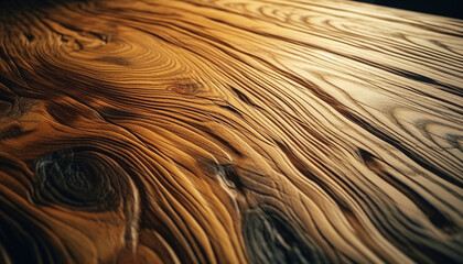 Smooth wood flooring in an old forest, nature textured backdrop generated by AI