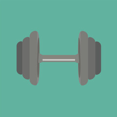 dumbbell illustration on color background