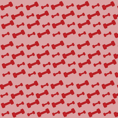 dumbbell pattern on pink background