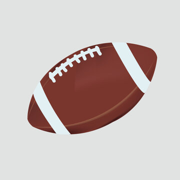 illustration of american football ball on gray background
